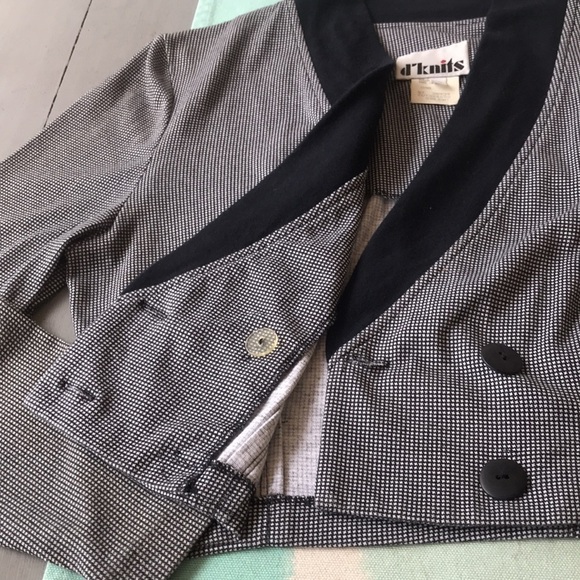 Vintage d’knits,‎ Double Breasted Long Sleeve Cropped Blazer Jacket - Picture 8 of 13